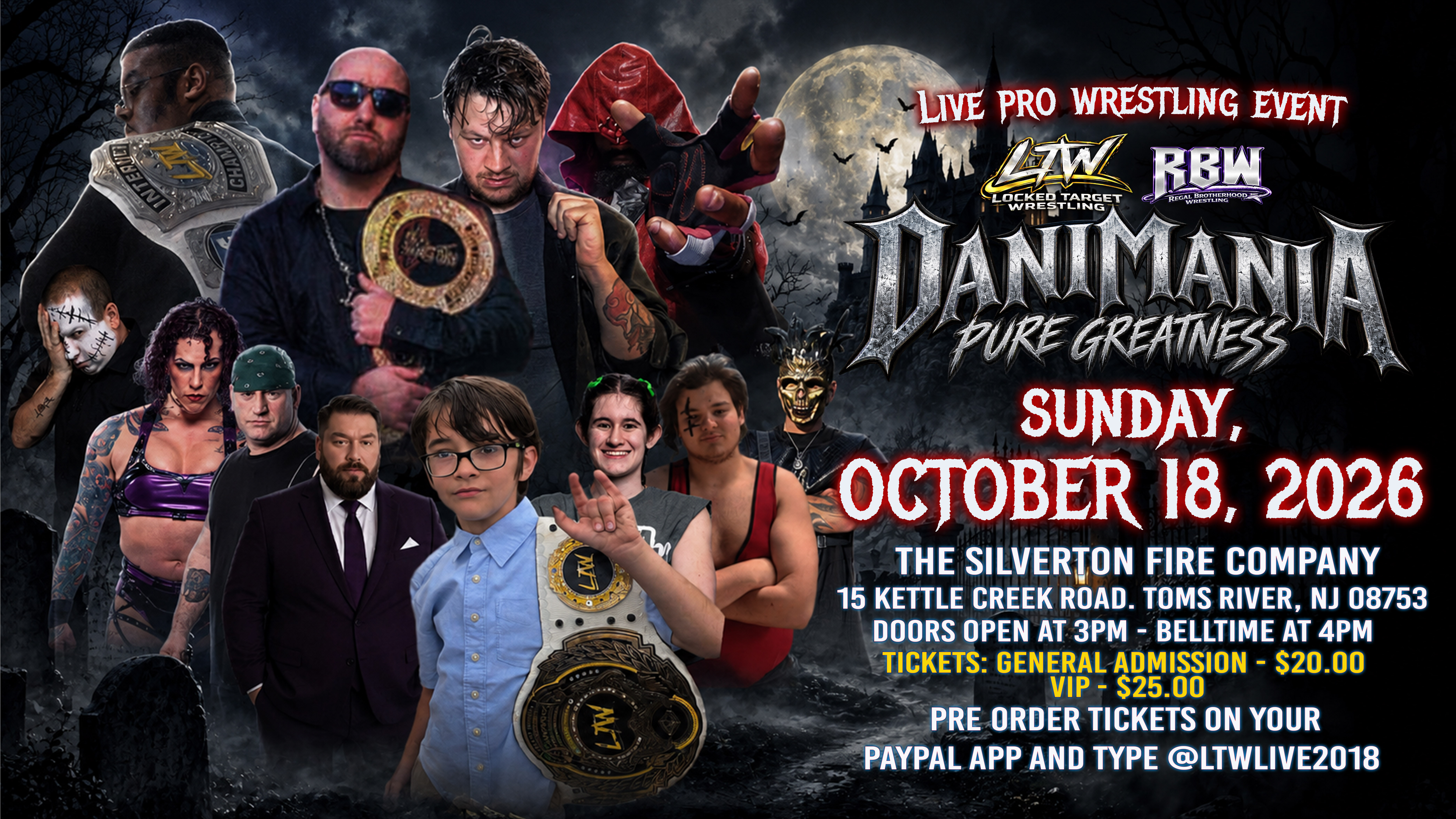 Danimania Pure Greatness Live Pro Wrestling Event Poster